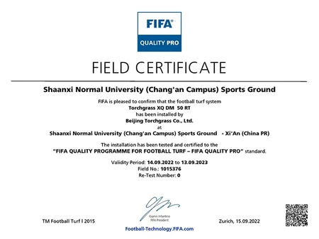 Shaanxi Normal University (Chang'an Campus) Sports Ground - FIFA Certificate